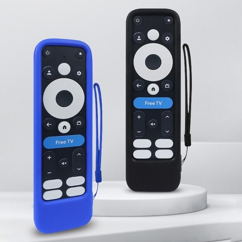 Protective Cover Skin Friendly Case for 2025 onn TV 4K Remote Control Case Skin Sleeve with Lanyard Shockproof