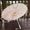 Handheld Silk Fabric Tassel Umbrella 70cm Tassel Umbrella Ancient Dance Umbrella  for Women