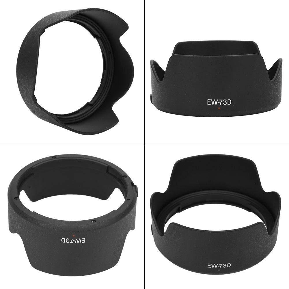 Plastic Camera Lens Hood Shade for Canon IS USM for Night Photography and Illumination EW-73D EF-S 18-135mm F/3.5-5.6 Lens,
