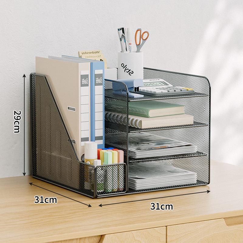 A4 File Organizer Box - Office Desk Storage & Bookshelf Folder System