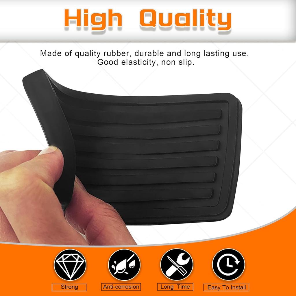 Brake Clutch Pedal Pad Cover 46545-S84-A81, Compatible With Honda Accord CR-V Civic, Rubber Pad Manual Replacement (Black)