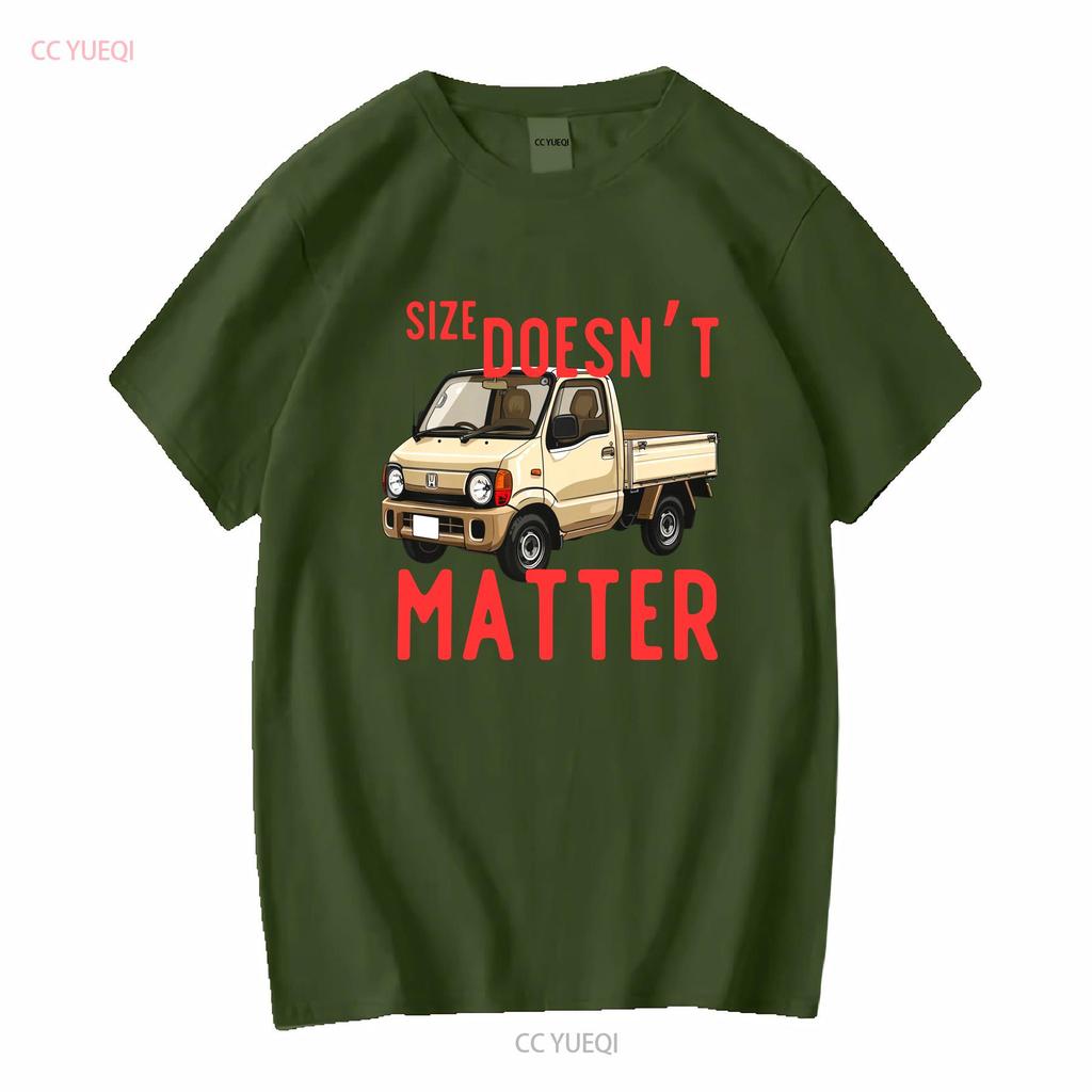 Size Doesn't Matter T Shirt Kei Truck JDM Funny Long or Short Sleeves Vintage Washed Stylish Homme Breathable Slightly Graphic