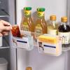 2Pcs Sliced Cheese Holder for Fridge, Refrigerator Side Door Organizer, Hanging Storage for Kitchen, Storing Seasoning Box