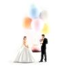 Lovely Tiny Couple Figurines 1:64 Proportion Realistic Resin Models Collectible Figurine for Wedding Cake Decorations