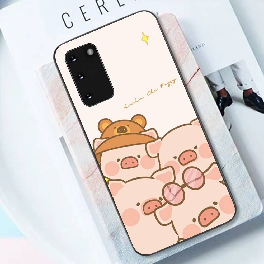 Cute Pig Cartoon L-lulu Phone Case For Samsung S 9 10 20 21 22 23 30 23 24 Plus Lite Ultra FE S10lite Funda