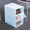 Household Thicken Transparent Stackable Shoe Box Dustproof Shoes Storage Box Organizer CaseBlue