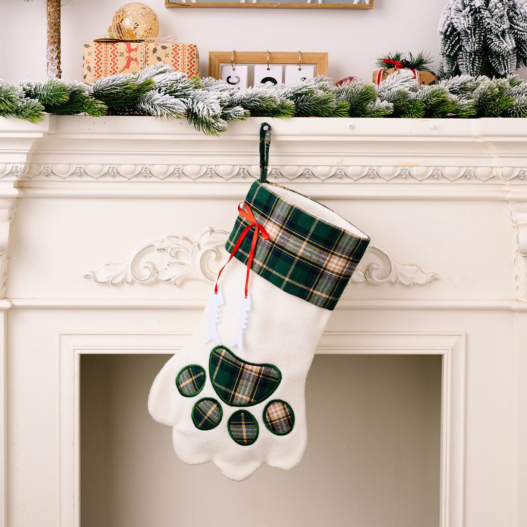Cute Plaid Cartoon Christmas Stockings For Dogs And Cats Great Gifts And Holiday Decor
