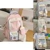 Nylon Girls Backpack With Geometric Pattern Large Capacity For School And Daily Use