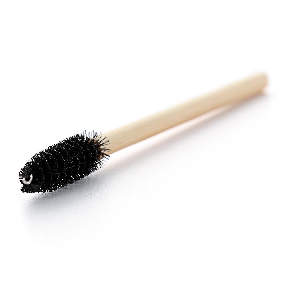 100pcs Disposable Eyelash Brushes Disposable Wood Handle Eyelash Mascara Wands Eye Lashes Extension Makeup Brush Black