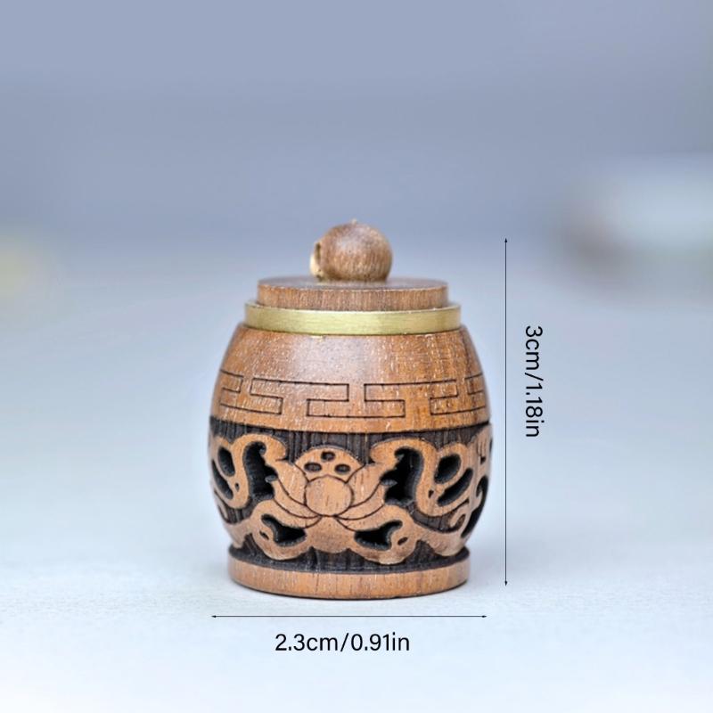 Dispenser di Fragranze in Legno Intagliato Per Oli Essenziali Incensi Sfera Diffusore Profumato Bottiglia Come Decorazione da Appendere per la Casa