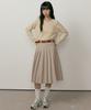 Lingseoul Lambswool V-Neck Knit-Yellowbeige