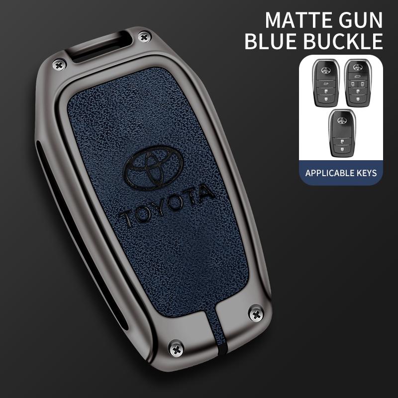 Car Key Case Cover Shell For Toyota Land Cruiser 200 Prado Crown Yaris Cross Hilux Innova Fortuner Camry Alphard PREVIA Vellfire