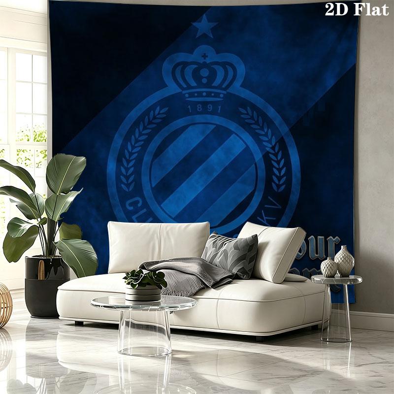 Club Brugge KV Custom Name Wall Tapestry Aesthetic Wall Hanging Printed Fabric Blanket Decorative Tapestries for Bedroom Living Room Home Decor