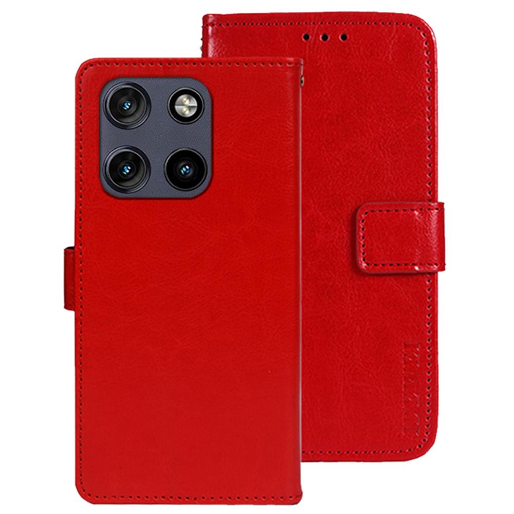 IDEWEI For Motorola Moto G Stylus 5G (2025) Stand Case Crazy Horse Texture Leather Phone Cover