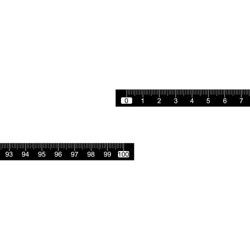 uxcell Measuring Ruler, Adhesive Workbench Ruler, 100cm, Left to Right Reading, Black