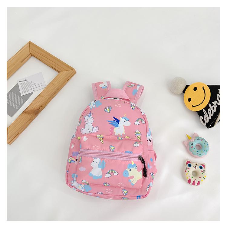 Children s Cartoon Pattern Oxford Cloth Backpack - Lightweight & Breathable for Kindergarten розовый