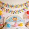 2M Long Plastic Birthday Streamers Recyclable Party Banners Party Accessories For Indoor Outdoors Party Decorations