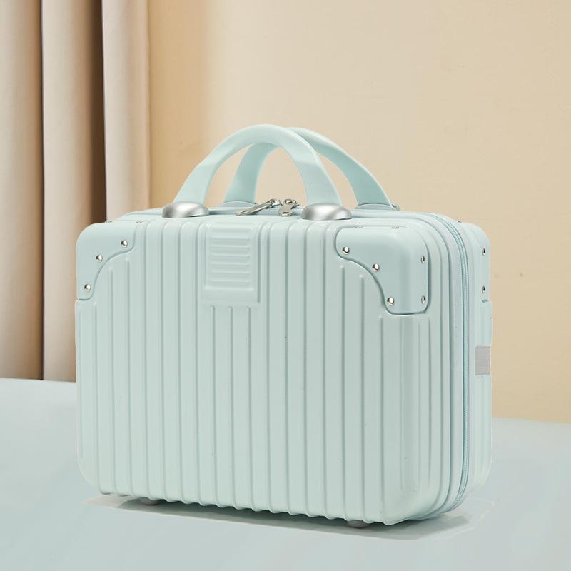 Retro Suitcase Set: 14" Women's Cosmetic Bag & 16" Men's Carry-On Luggage Gift Box.