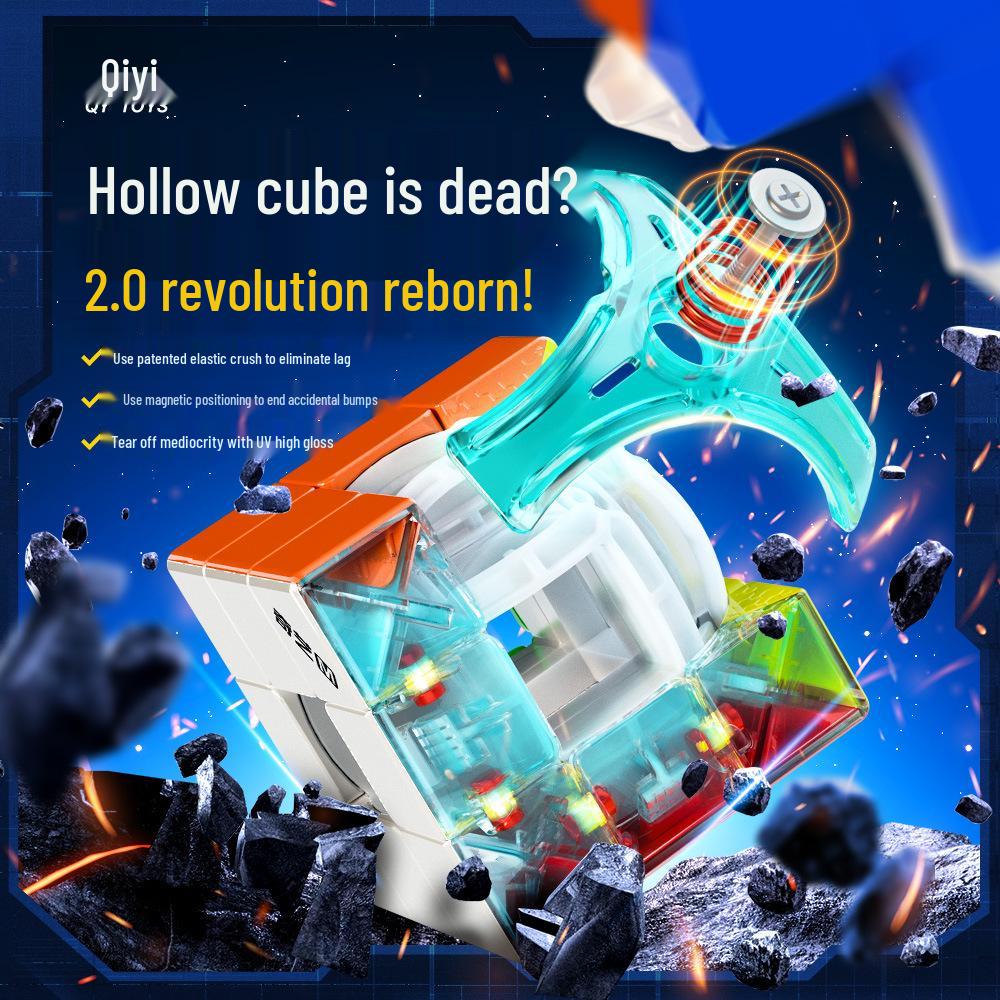 

Qiyi Speeding Hollow UV Магнитный 3x3 Магический Кубик-Пазл с Алмазной Поверхностью