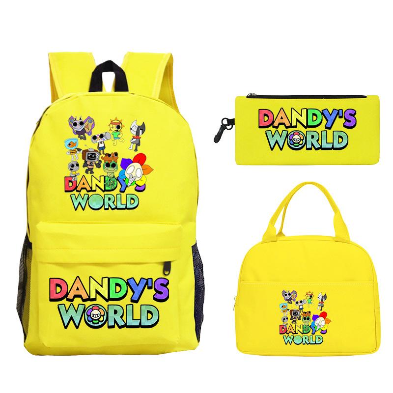 

Мерч по игре Dandy s world Принтованный детский школьный набор Подростковый рюкзак набор из трех предметов No specification