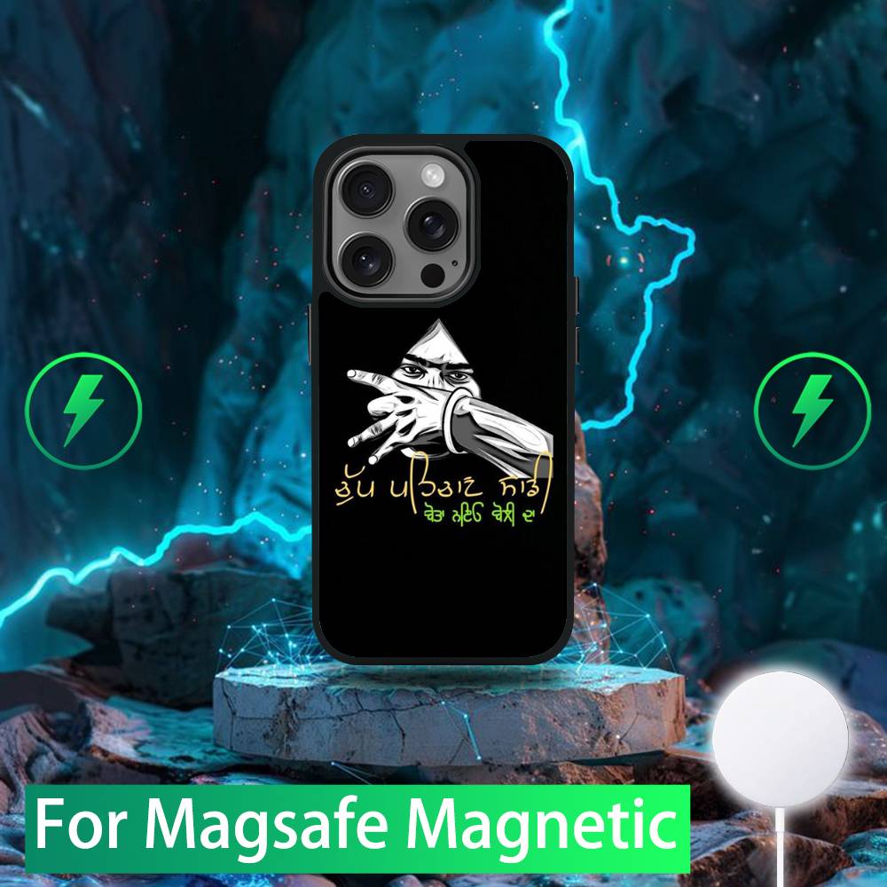 

Indian Sidhu Moose Wala Phone Case For iPhone 16,15,14,13,12,11,Pro,Max,Plus,Mini,SE New Magsafe Magnetic Wireless Charging iPhone12mini