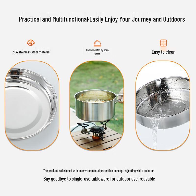 Daoli 304 Stainless Steel Portable Camping Cookware Set