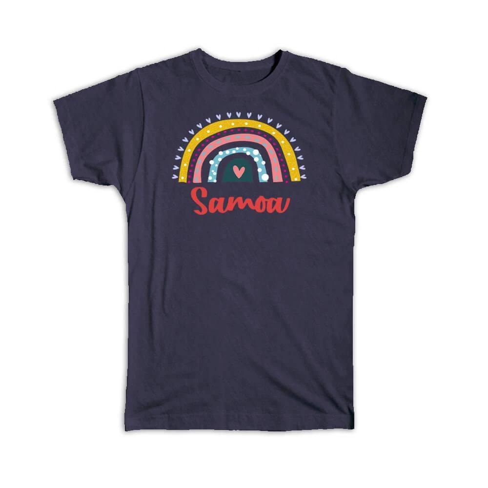 Gift T-Shirt : Samoa Samoan Rainbow 3XL