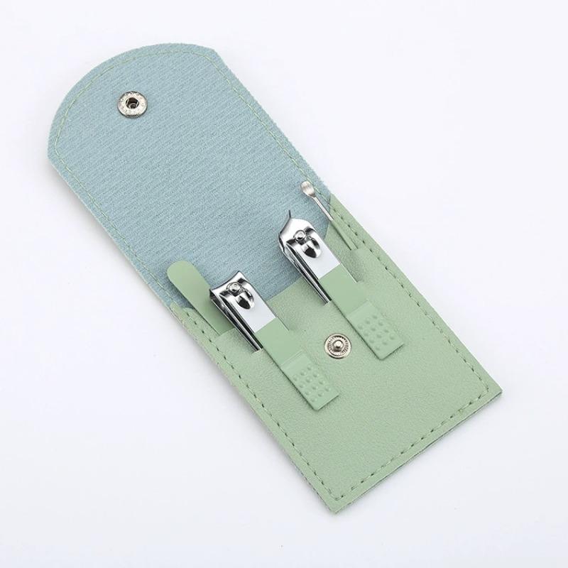 

Немецкое качество 6-предметный темно-зеленый портативный набор для ухода за ногтями с кусачками, ножницами и инструментами для педикюра folding pouch, set of 4