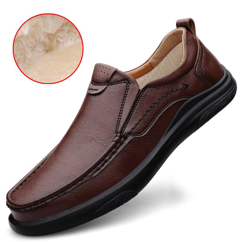 

Модная повседневная мужская обувь из натуральной кожи, удобная плоская обувь ручной работы, модная нескользящая прогулочная обувь, классическая мужская деловая обувь 46