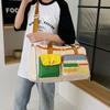 Colorful Retro Travel Bag Large Capacity Duffle With Shoulder Strap Sports Gym Carry-On Multi-Pocket Casual Weekend Luggage For Women