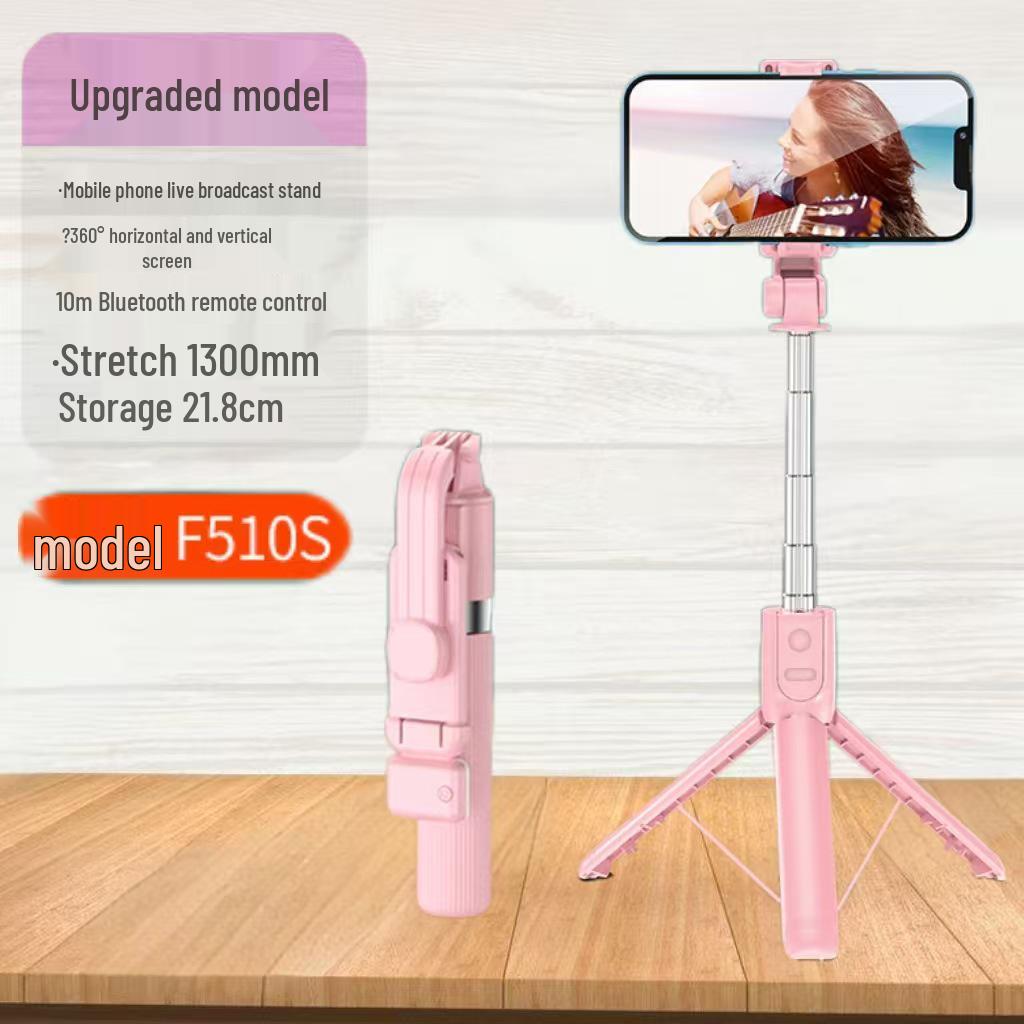 Mini Portable Bluetooth Selfie Stick & Tripod with Remote Control for Live Streaming and Phone Holder