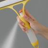3 In 1 Window Squeegee Cleaner with Spray Bottle Ergonomic Design Double-sided Wipe Window Scrubber Cleaning Tool