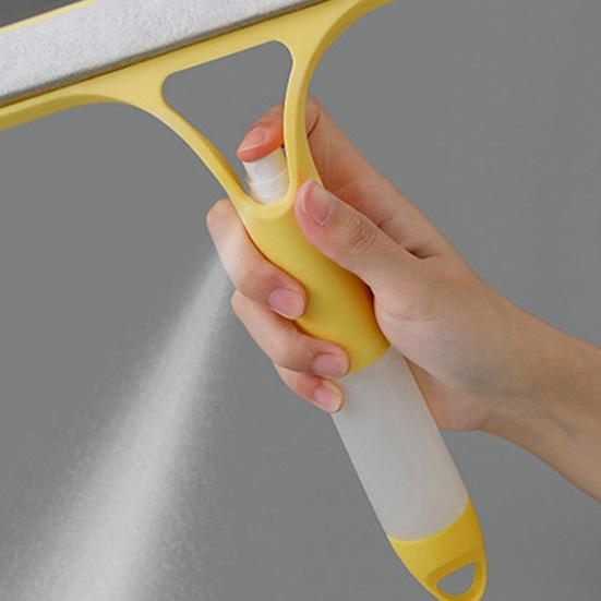 3 In 1 Window Squeegee Cleaner with Spray Bottle Ergonomic Design Double-sided Wipe Window Scrubber Cleaning Tool
