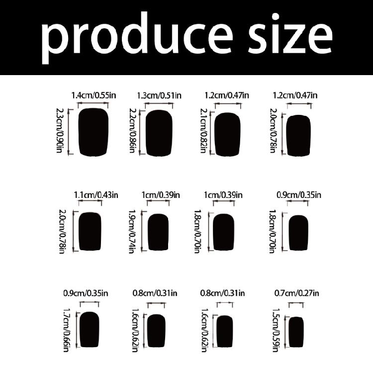 24Pcs Short Square Fake Nail Press On Nail Artificial Nail False Nail Glues On Nail Designs French Nail Tips Gifts