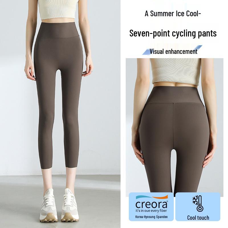 Women s High-Waist Slimming Yoga Pants - Spring/Summer, Plus Size, Three-Quarter Length XL