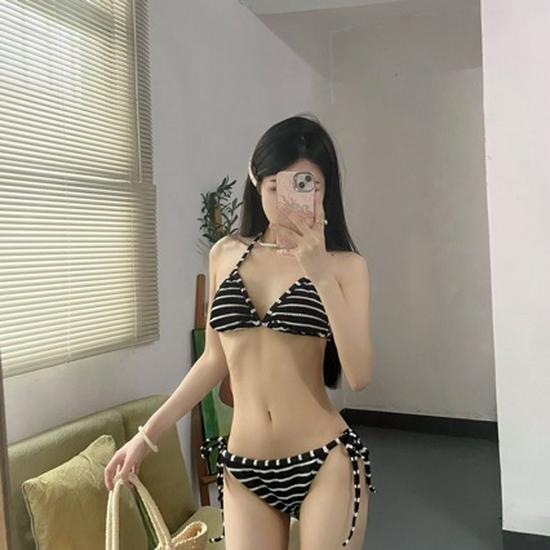 Free Holiday Spicy Babe Red & White Striped Two-Piece Swimsuit