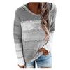 Damski sweter z kapturem, lekki, dzianinowy, z długim rękawem, w paski, bluza z kapturem
