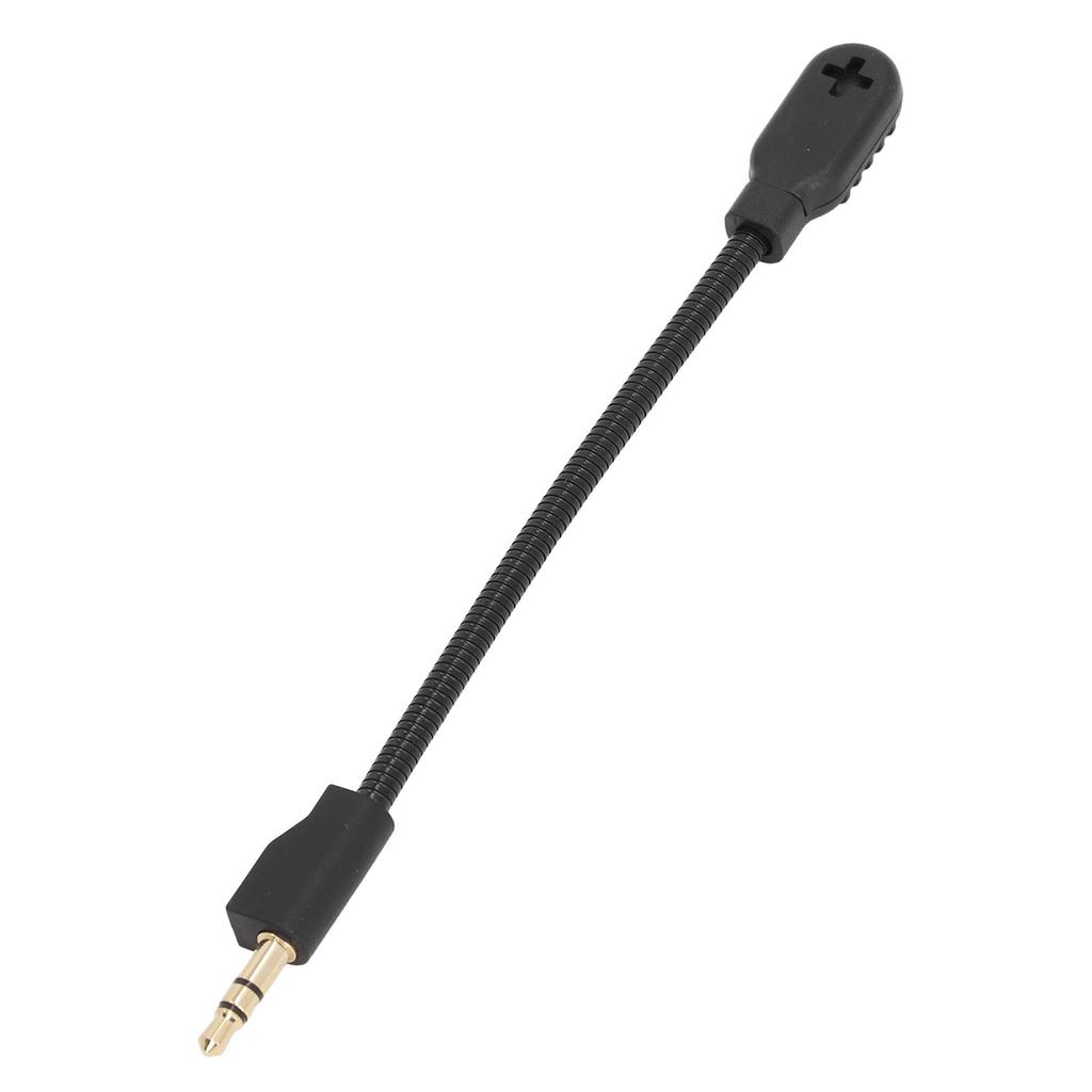 Ersatz-Spielmikrofon mit Schaumstoffabdeckung 3,5-mm-Klinke Geräuschunterdrückung Abnehmbarer Mikrofonarm für kabelloses Gaming-Headset
