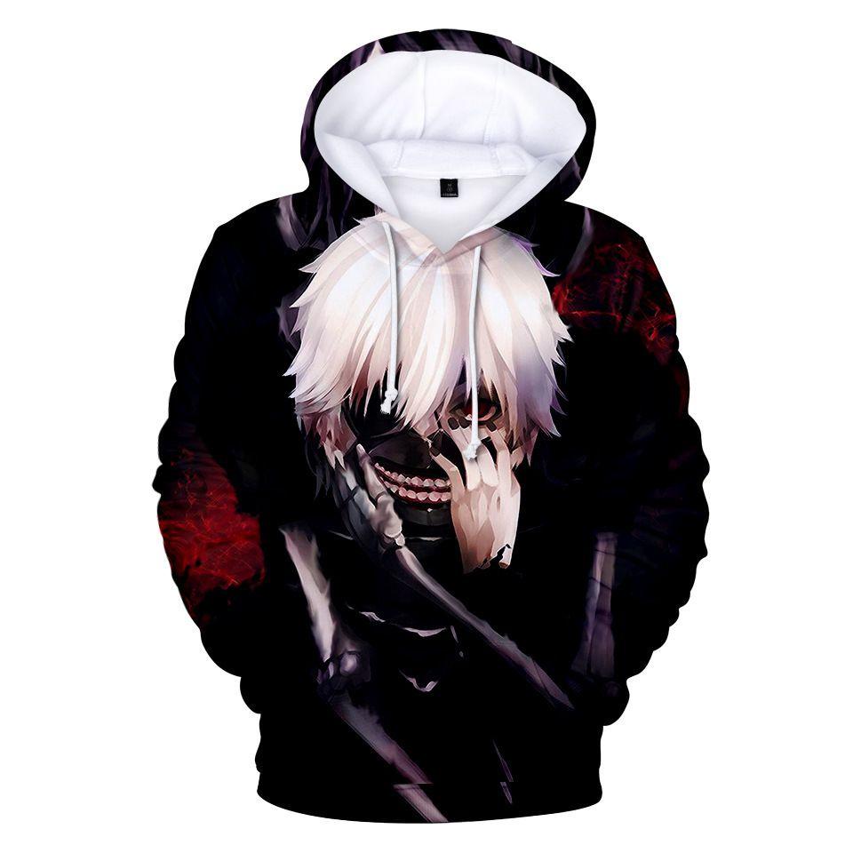 Tokyo Ghoul Hoodie Herren Damen 3D-Druck Pullover Cosplay Kostüm In Premium Baumwollmischung