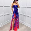 Women's New Party Mesh Tube Top Dress Casual Print