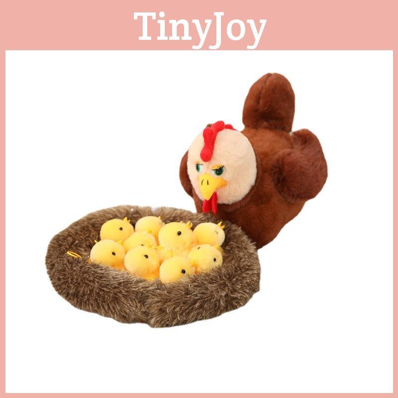Chickens Nest Plush Toy Set With Sound For Educational Learning Playtime