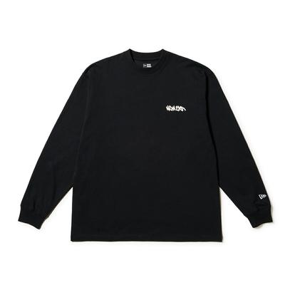 New Era Long Sleeve with Tagging Size Size Size Size CT TEE TAGGING 252 T-Shirt Logo, Black, L, LS, OS, BLK,