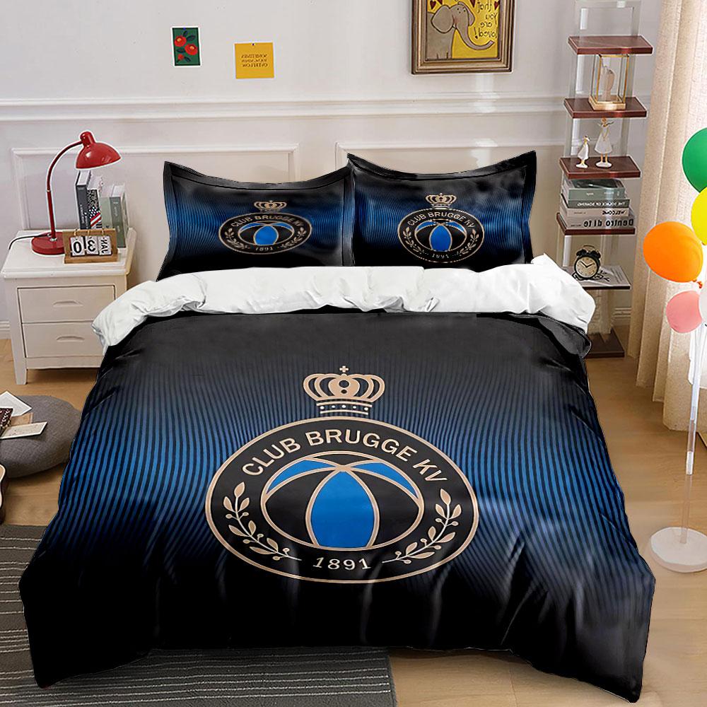 Club Brugge KV Bedding Set  Bedding Duvet Cover Set Duvet Cover Pillowcases  (1 * Duvet Cover 2 * Pillowcases, without duvet insert) 135x200cm