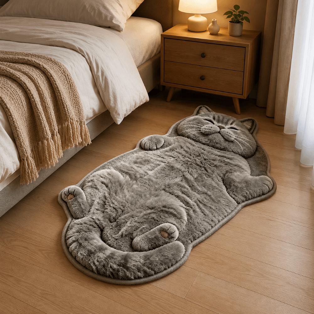 Anti-fouling Home Decor Carpet Non-Slip Cartoon Carpet Funny Cat-Shaped Area Rug  Bedrooms