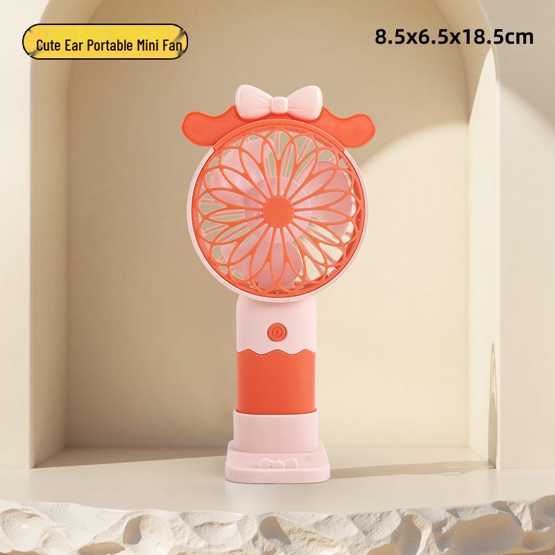 Portable Mini Cartoon Flower USB Desk Fan - Student Gift