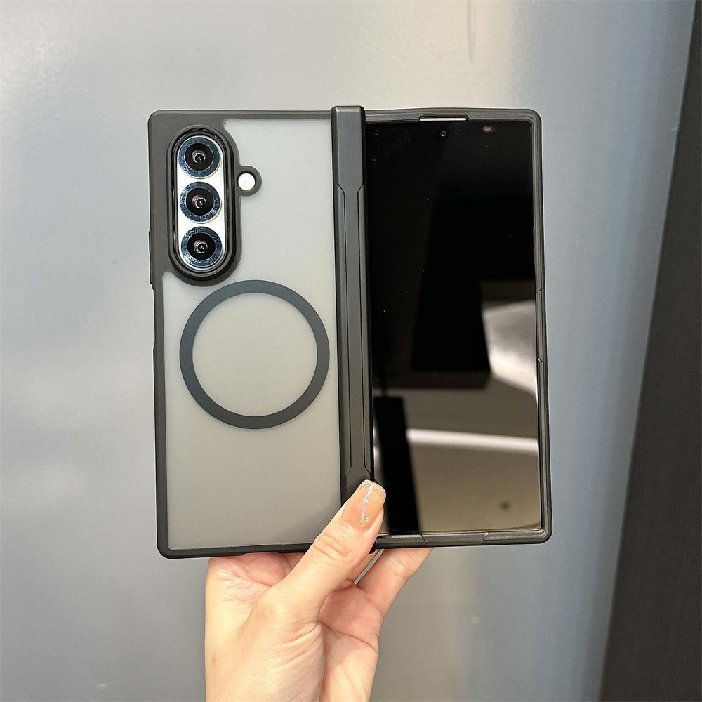 Transparent Magsafe Magnetic Hinge Shockproof Protection Phone Case for Samsung Galaxy Z Fold 7 Fold 6 Fold 5 Fold 4 Clear Cover