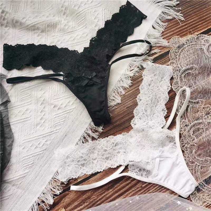 European & American Sexy Lace Thong: Low-Waist Tie-Up Hot Panties