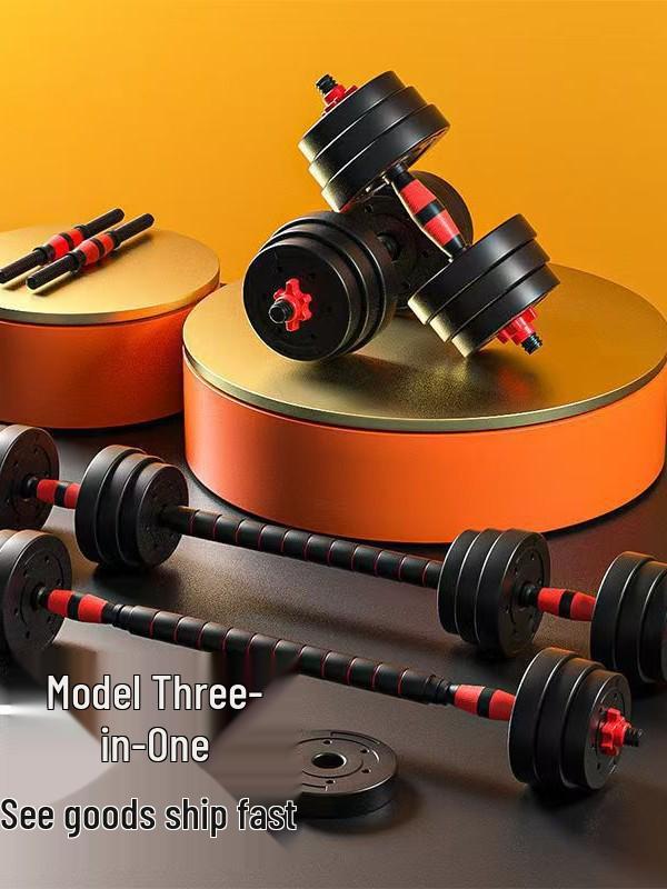 Unisex Adjustable Rubber Dumbbells 10-40kg Set with Protective Gear & Online Fitness Courses for Home