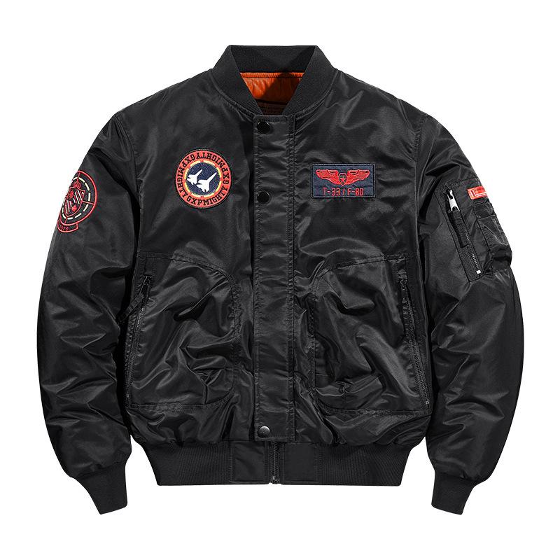 

Flight Suit Jacket, Baseball Jacket, Men s Workwear Jacket, Baseball Collar, Loose Jacket XL чорний
