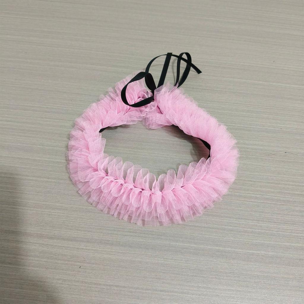Women's Colorful Mesh Ruffle Detachable Collar Wrist Cuffs Fashionable Neck Accessory for Daily Wear and Parties Event
